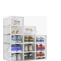 GENERICO - Pack 6 Mueble Organizador Zapatos Tapa Rígida Visor Cajones