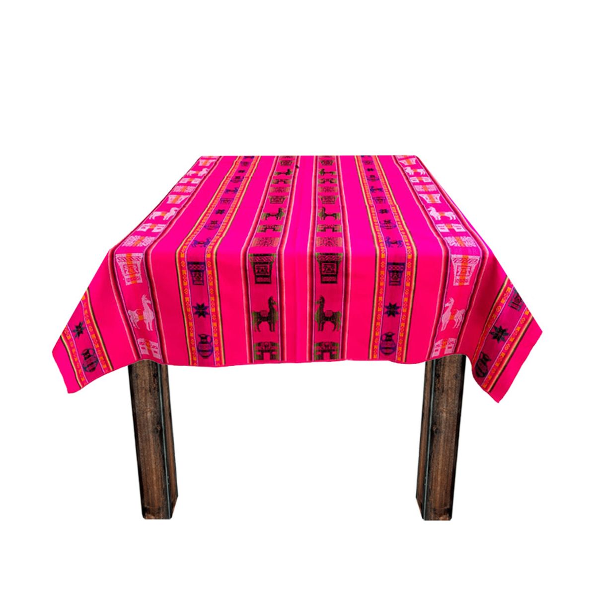 GENERICO - Manta Mantel  De Aguayo  Decoracion Hogar 1.10 X 1.20 Cm Rosa