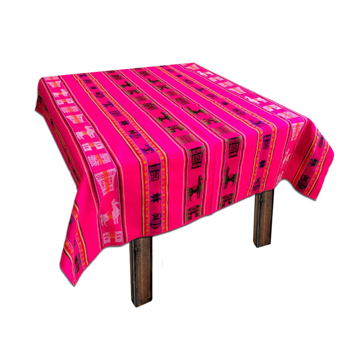 GENERICO - Manta Mantel  De Aguayo  Decoracion Hogar 1.10 X 1.20 Cm Rosa