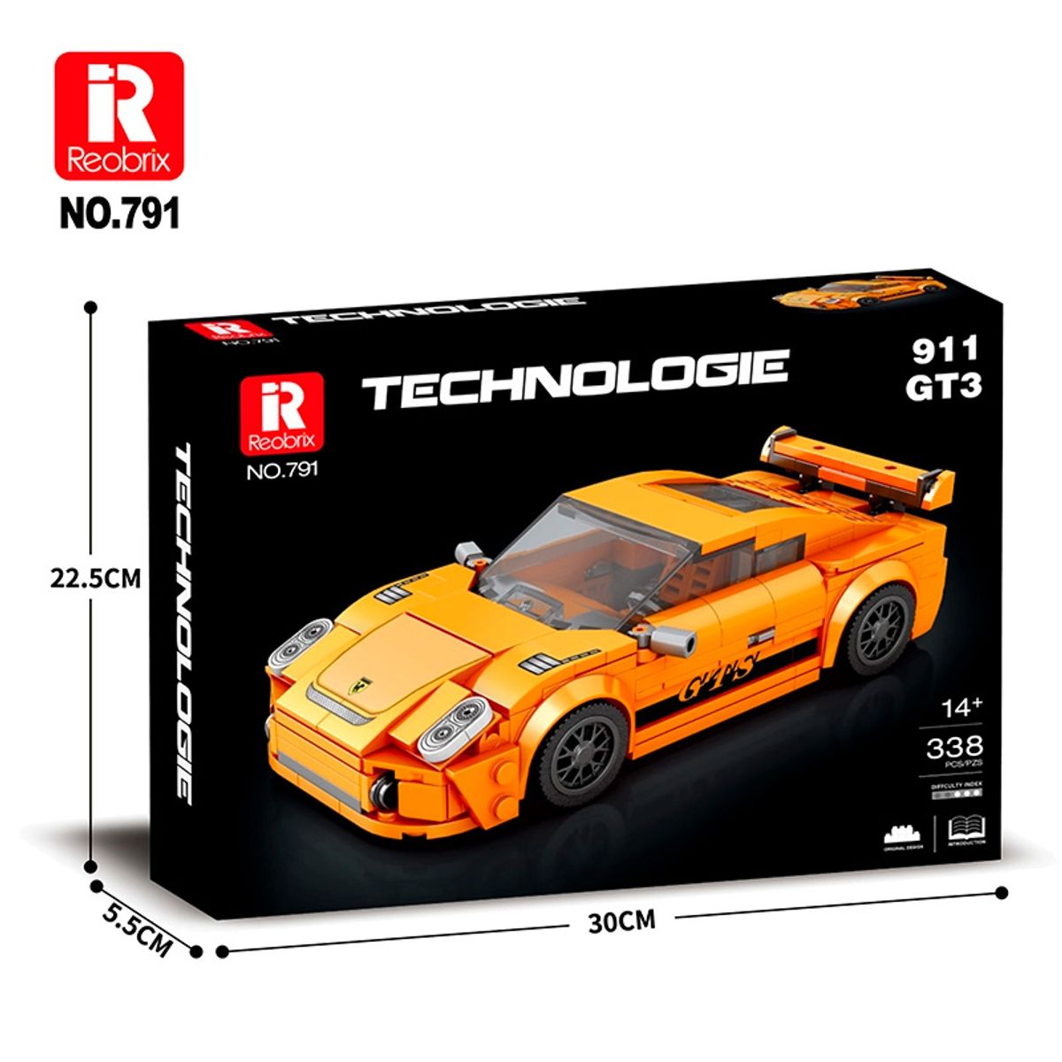 GENERICO - Auto armable 911 GT3 Reobrix No. 791 - 338 Pcs