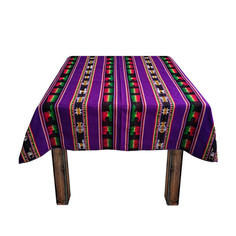 GENERICO - Manta Mantel  De Aguayo  Decoracion Hogar 1.10 X 1.20 Cm Purpura