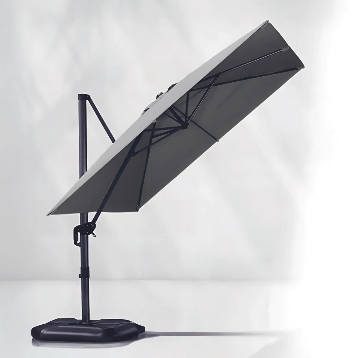 VINCENZI - Quitasol para terraza Lateral Gris 360 Vincenzi