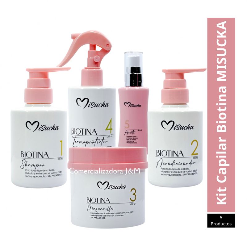 GENERICO - Set Misucka 5 Pasos  Hidratación Cabello Seco y Quebradizo