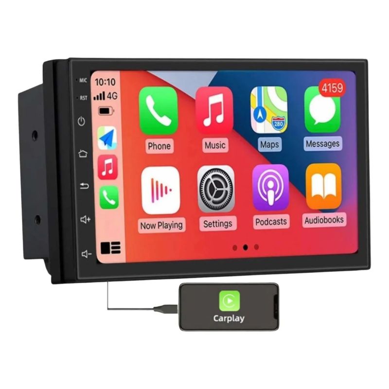 GENERICO - Radio Auto Pantalla Táctil 7 Pulgadas CarPlay 4GB + 64GB