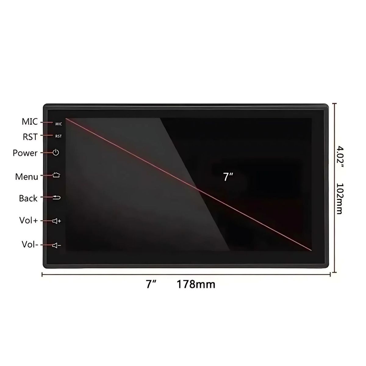 GENERICO - Radio Auto Pantalla Táctil 7 Pulgadas CarPlay 4GB + 64GB