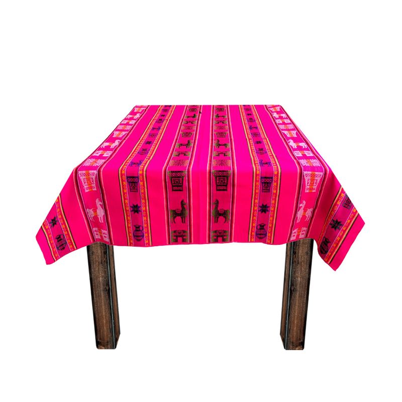 GENERICO - Manta Mantel  De Aguayo  Decoracion Hogar Grande 1.10 X 2.20 Cm Rosa