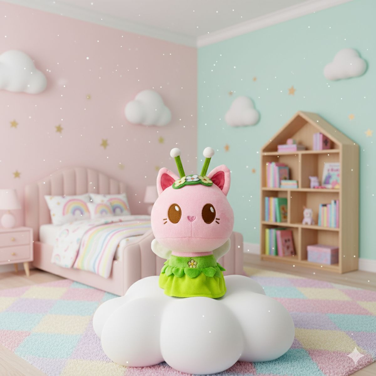 GABBYS DOLLHOUSE - Peluche Hada Kitty 25 cm - Gabby’s Dollhouse