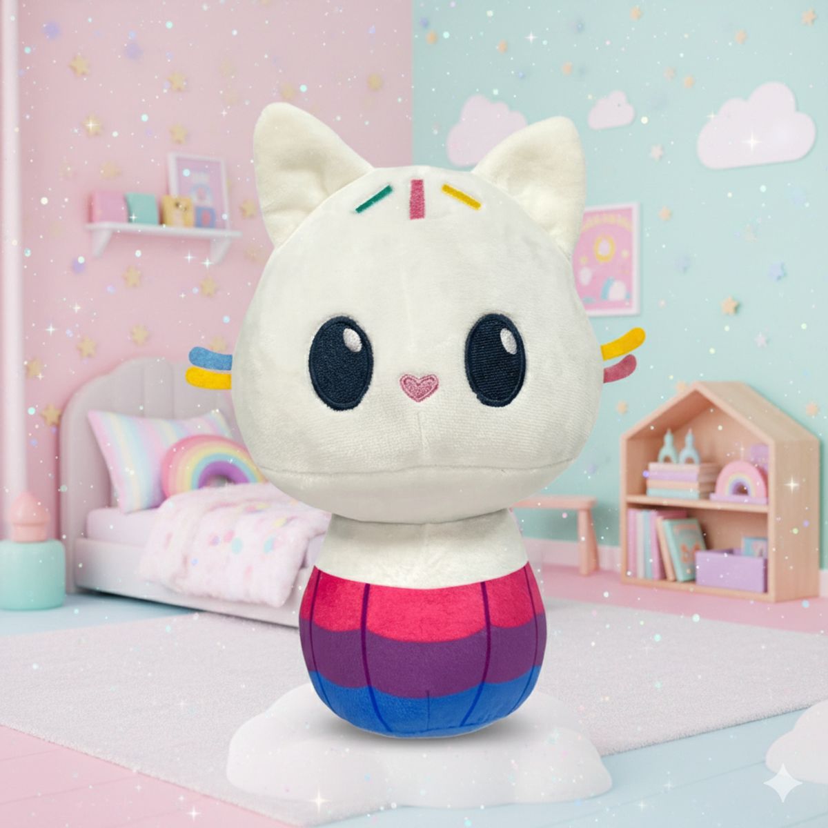 GABBYS DOLLHOUSE - Peluche Cakey Pastelito 25 cm - Gabby’s Dollhouse