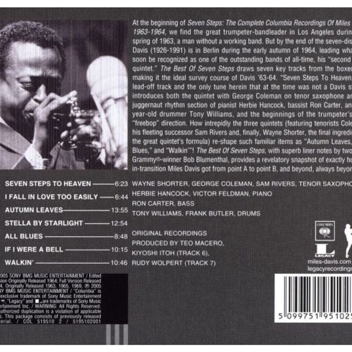 GENERICO - MILES DAVIS - THE BEST OF SEVEN STEPS: THE COMPLETE COLUMBIA RECORDINGS 1963-1964 / CD 