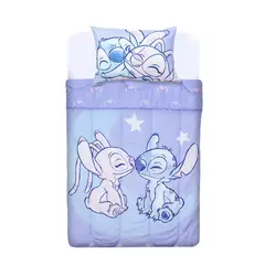 WINDSOR - Plumón Infantil Relleno Stitch Luna Reversible 1.5 Plaza