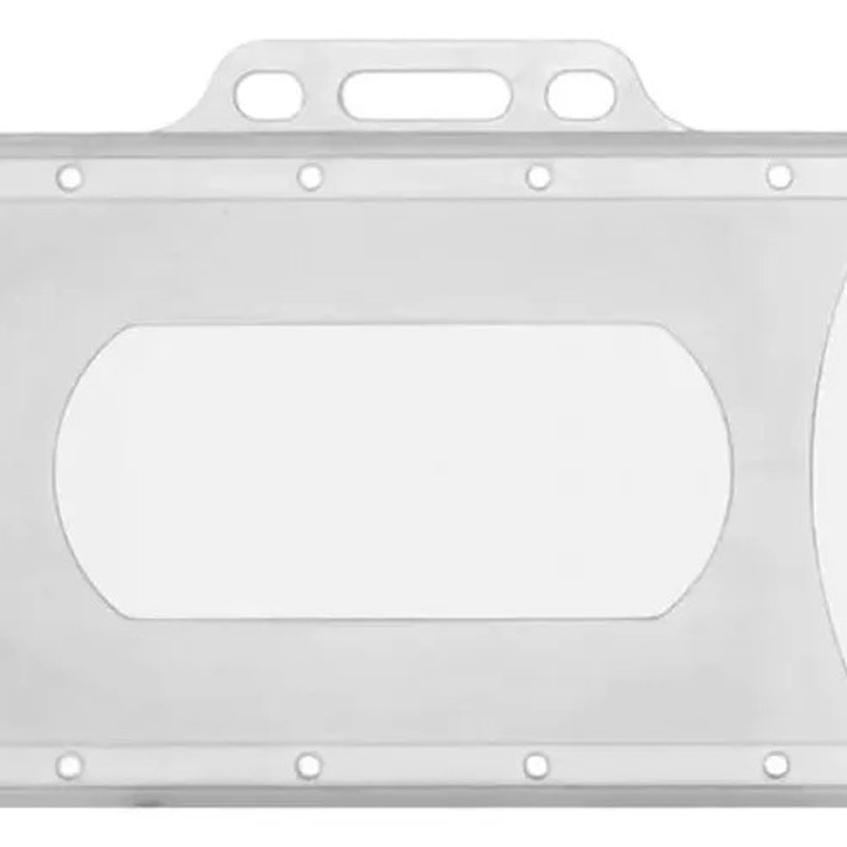 GENERICO - Pack 50 Pcs Porta Credencial Plastico Transparente Rigido