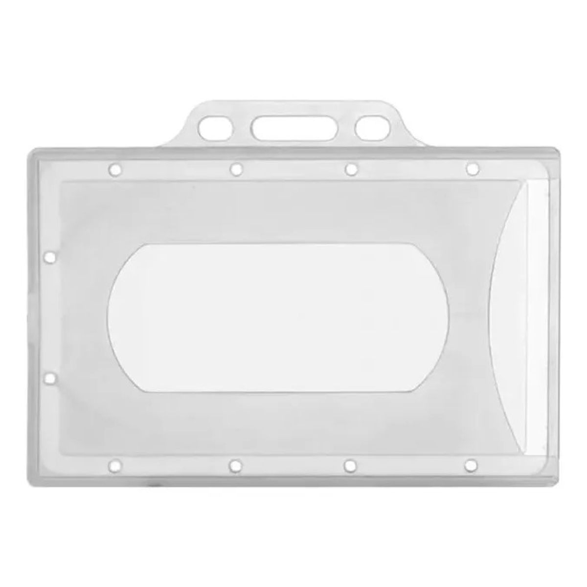 GENERICO - Pack 50 Pcs Porta Credencial Plastico Transparente Rigido