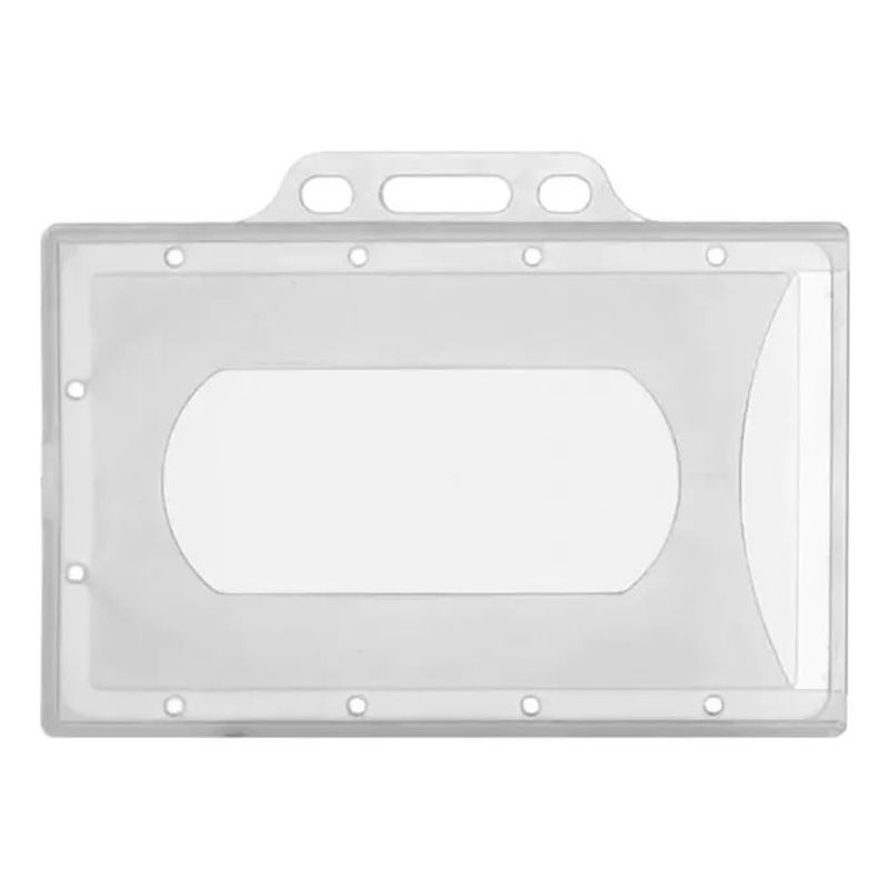GENERICO - Pack 50 Pcs Porta Credencial Plastico Transparente Rigido