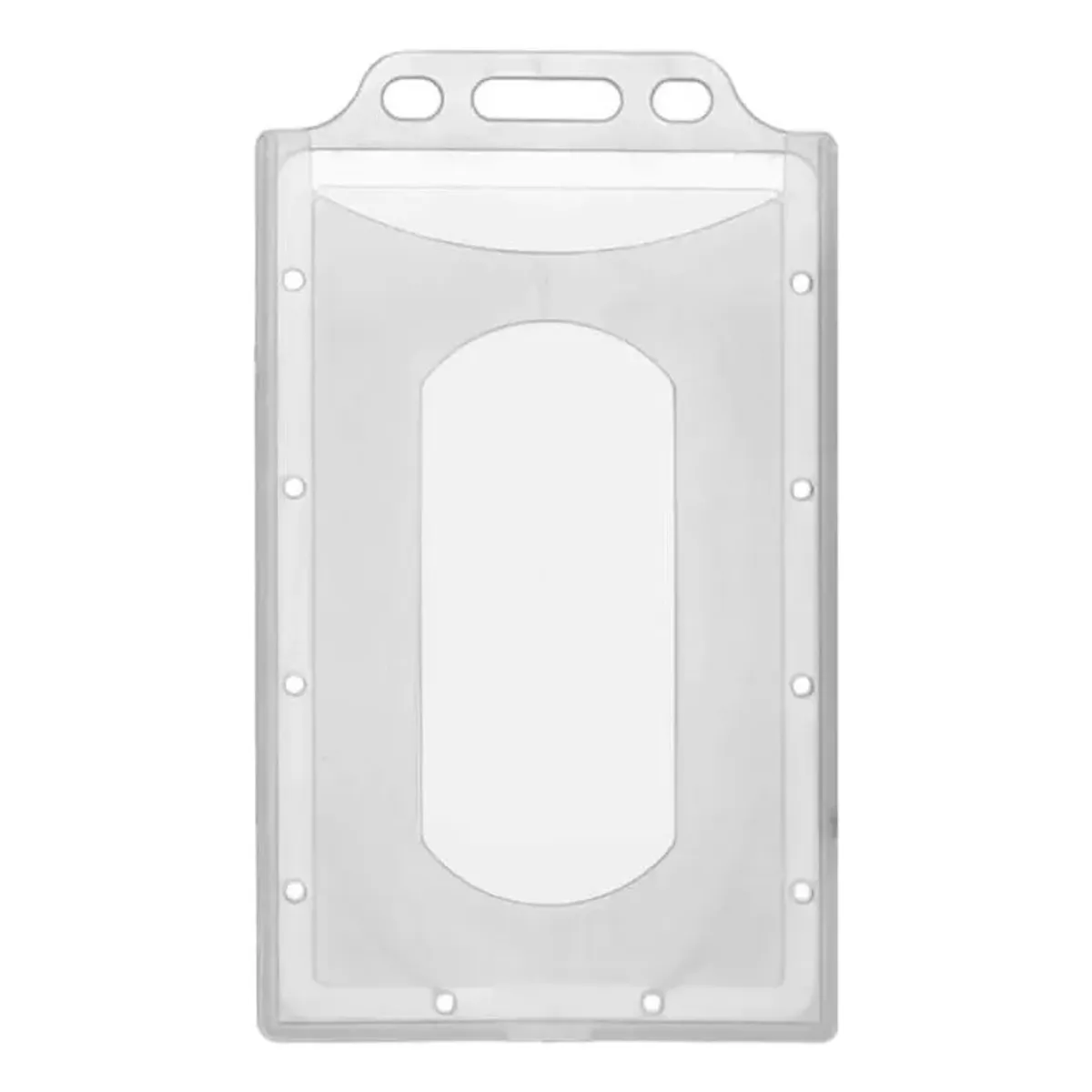 GENERICO - Pack 50 Pcs Porta Credencial Plastico Transparente Rigido