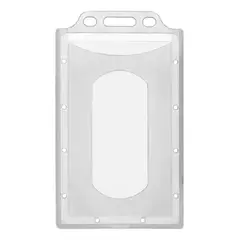 GENERICO - Pack 50 Pcs Porta Credencial Plastico Transparente Rigido