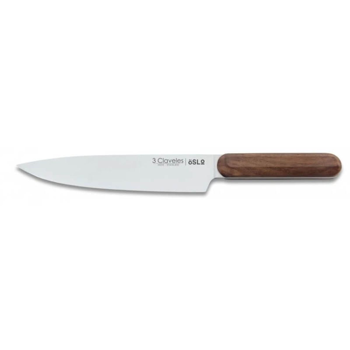 3 CLAVELES - Cuchillo Tres Claveles INOX Mgo Madera20CMS Cocinero
