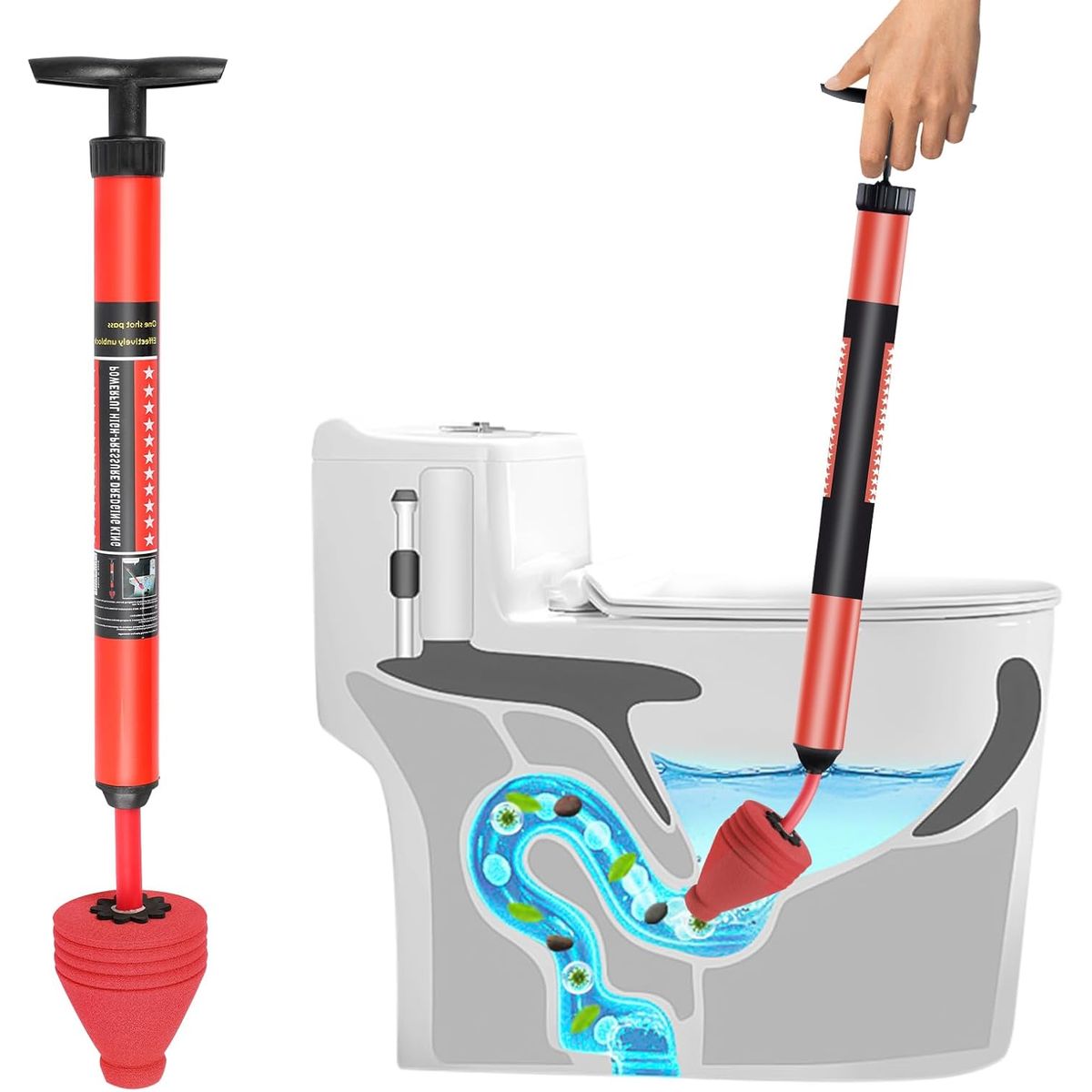 KUANGYE - Sopapo Destapador Canerias Para Banos Alta Presion Drenaje