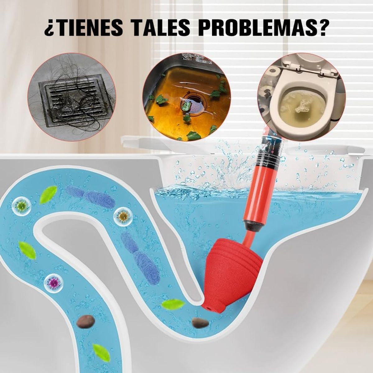KUANGYE - Sopapo Destapador Canerias Para Banos Alta Presion Drenaje