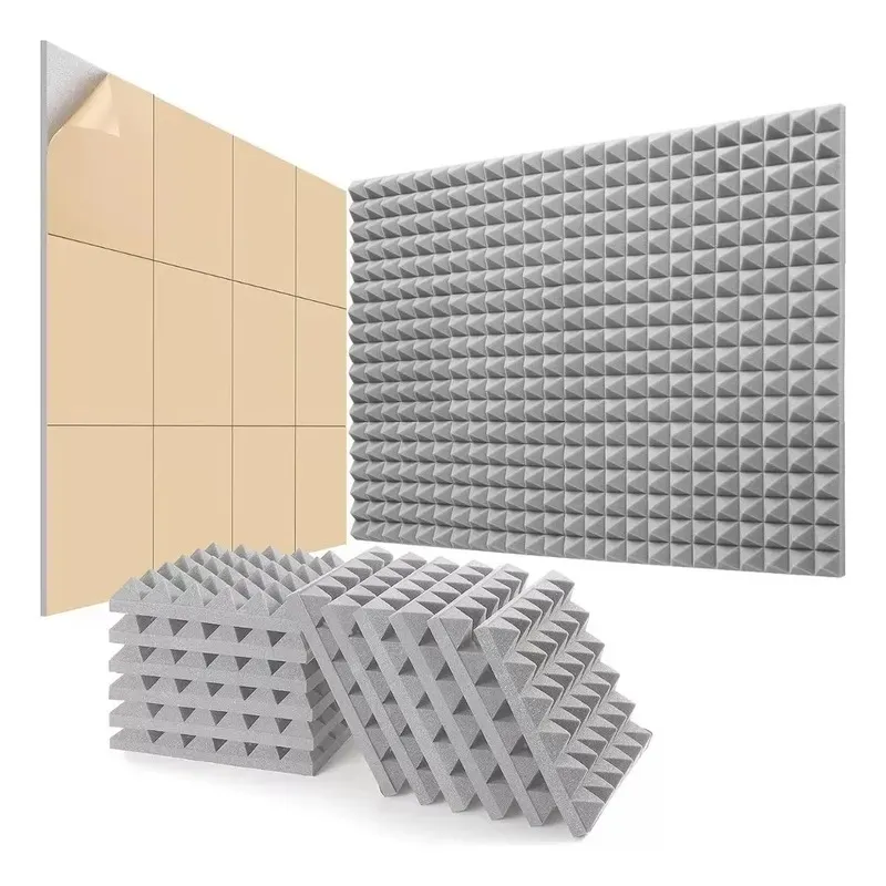 GENERICO - 12 Paneles Esponja Acústicas Espumas 30x30 Forma Piramidal