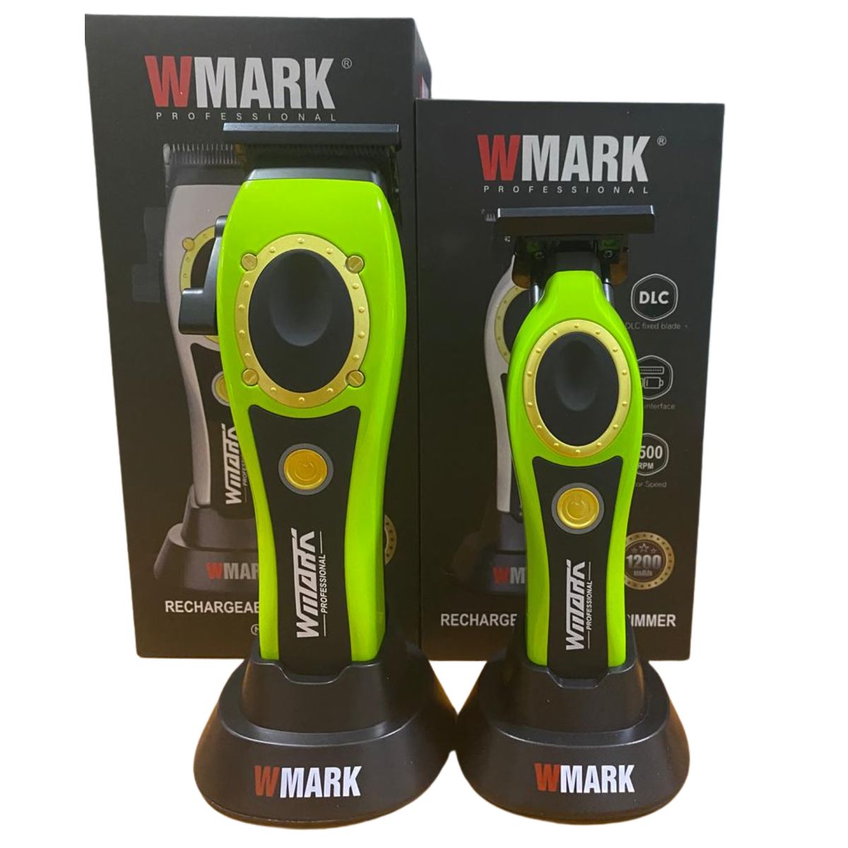 WMARK - Barber Combo Wmark Cortadora NG7030+ Patillera NG7230 Verde