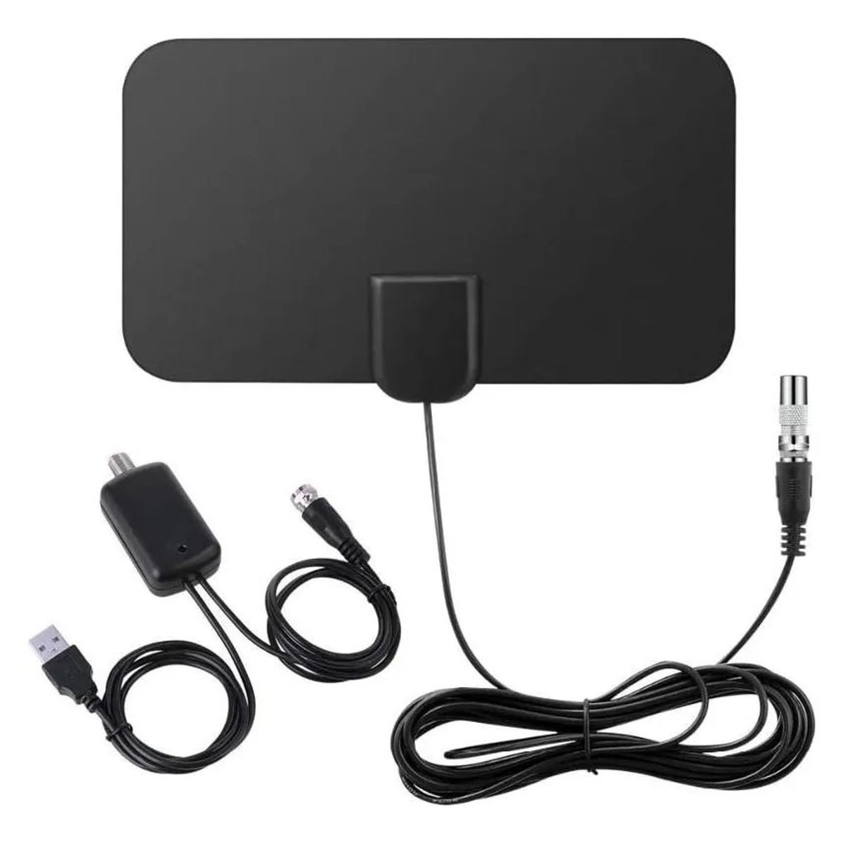 GENERICO - Antena Tv Digital Hd 4k Abierta Interior 3m + Amplificador