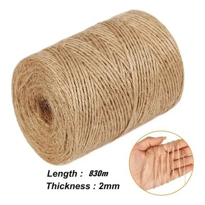 Imagen 2 del producto Hilo De Yute 2mm 1 Kg Rollo 830 Metros Marrón Claro