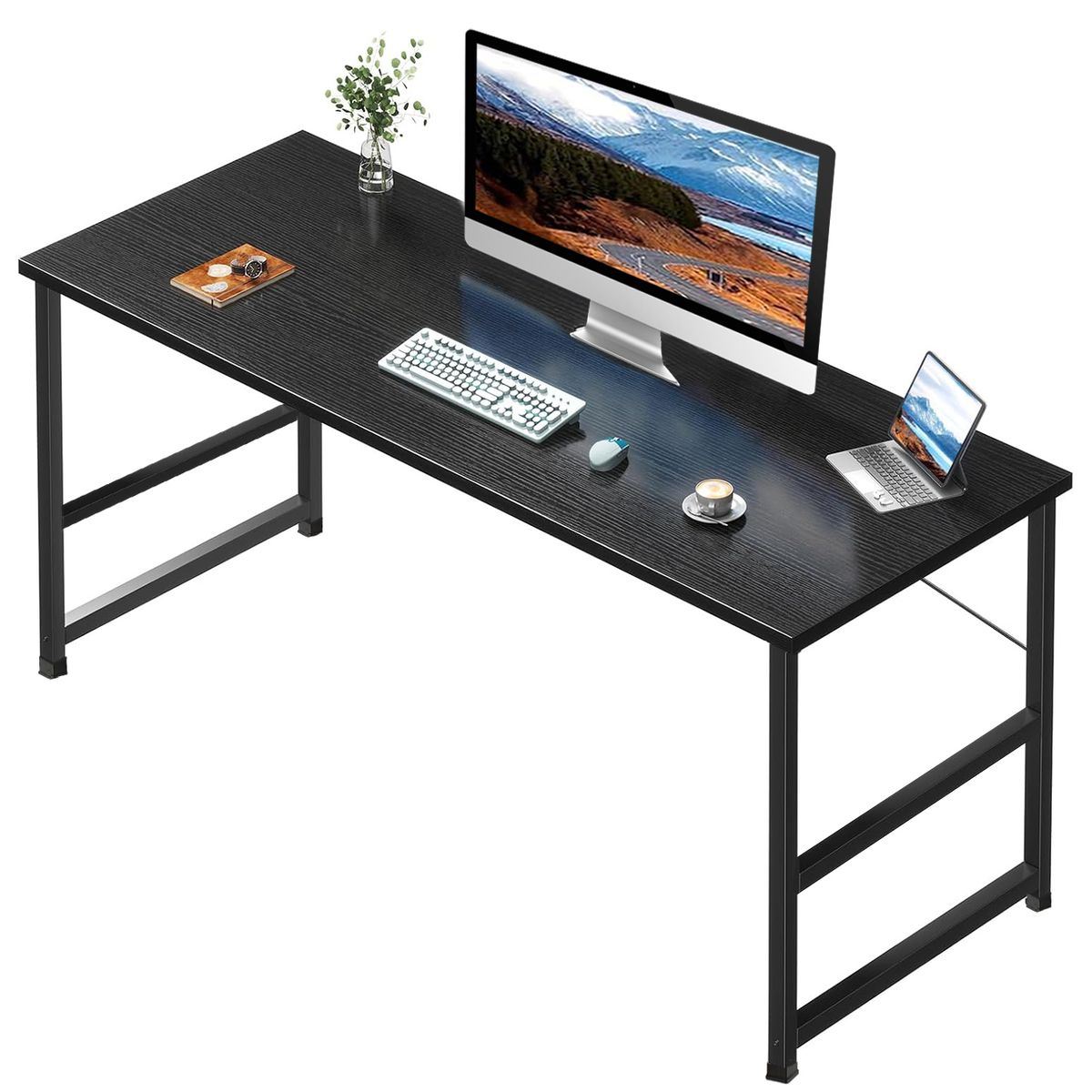 VIDITA - Mesa Escritorio Minimalista Oficina Moderno Negro 100cm