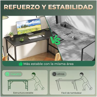 Imagen 2 del producto Mesa Escritorio Minimalista Oficina Moderno Negro 100cm