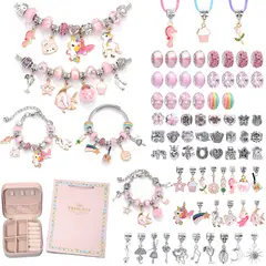 VERCI - Juego De Charms Para Hacer Pulseras 76 Uds Diy Para Niñas