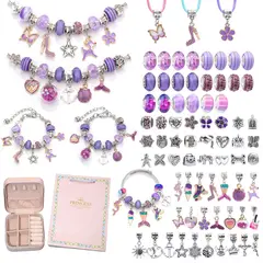 VERCI - Juego De Charms Para Hacer Pulseras 76 Uds Diy Para Niñas