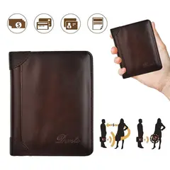 AIZO - Cartera Antirrobo Para Hombre Billetera Clip Rfid Cuero