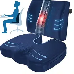 GENERICO - Cojin Lumbar Ergonomico Y Asiento Para Sillas