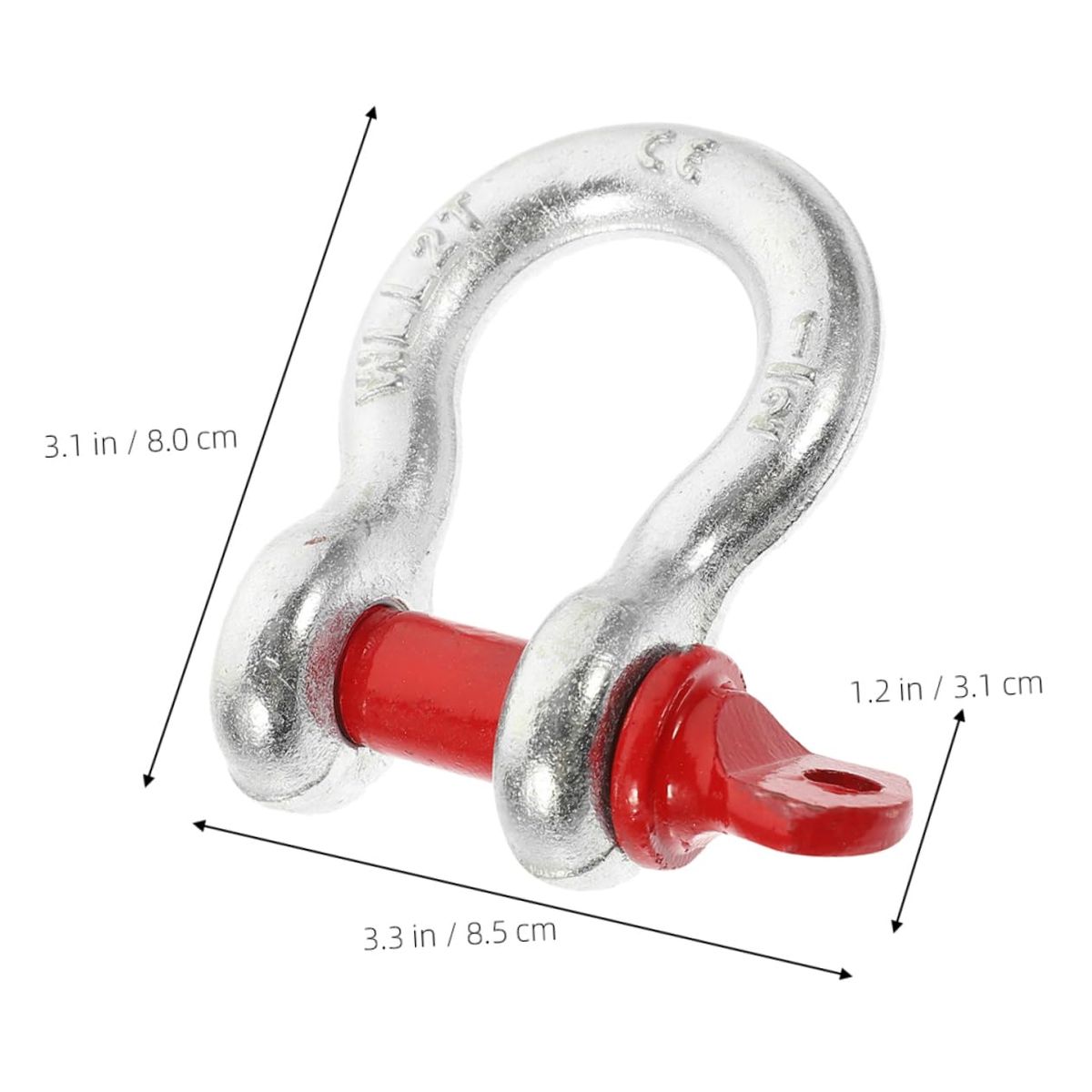 KUANGYE - Grillete De Acero Forjado 1/2'' 2 Pcs Carga 1810kg