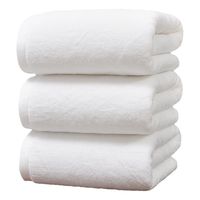 Set 3 Toalla De Baño Algodón Bamboo Súper Suaves 140x70cm Blanco