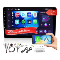 GENERICO - Radio 9 Android Auto Para Apple Carplay Qled 4gb/64gb Inalámbrico