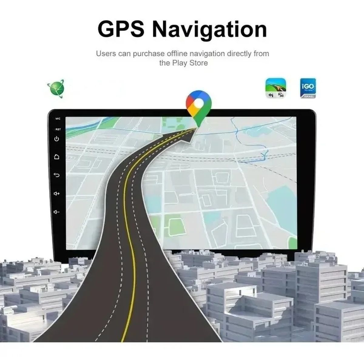 GENERICO - Radio 9 Android Auto Para Apple Carplay Qled 4gb/64gb Inalámbrico