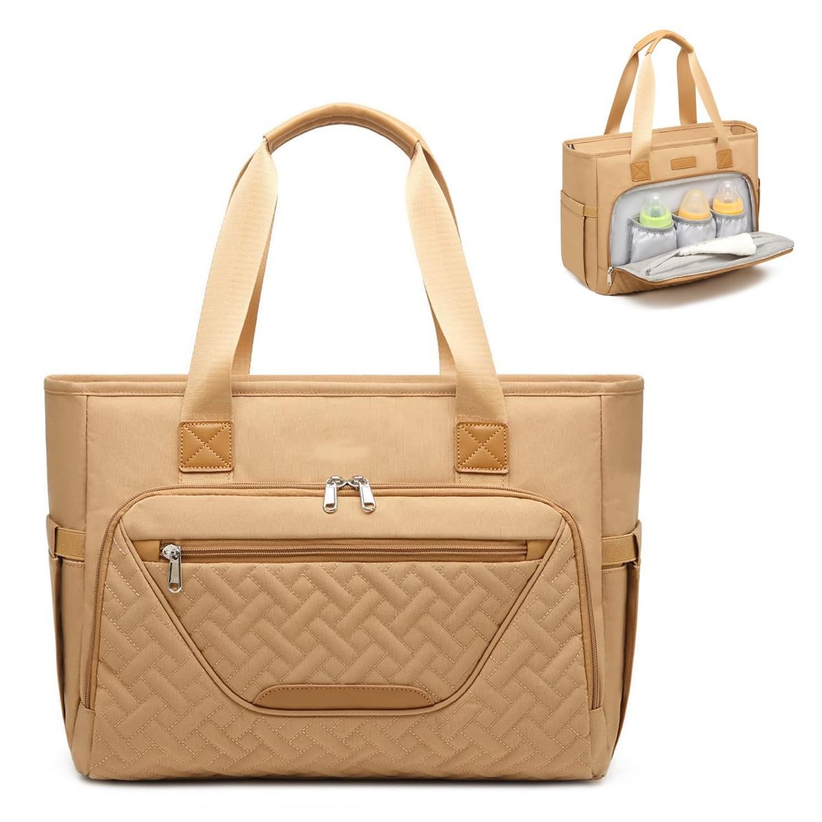 TIOZONEY - Bolsa Gran Capacidad Para Viajes Hombres Y Mujeres, Deportes - Marrón