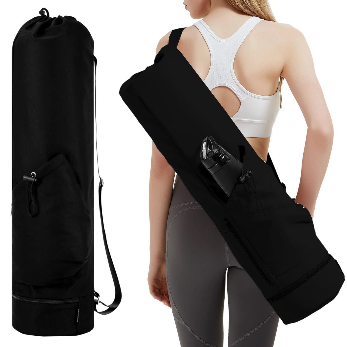 TIOZONEY - Bolsa Gran Capacidad Para Viajes Hombres Y Mujeres, Deportes - Negro
