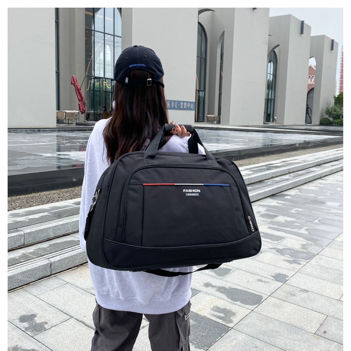 TIOZONEY - Bolsa Gran Capacidad Para Viajes Hombres Y Mujeres, Deportes - Negro