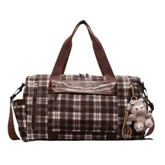 TIOZONEY - Bolsa Gran Capacidad Para Viajes Hombres Y Mujeres, Deportes - Marrón