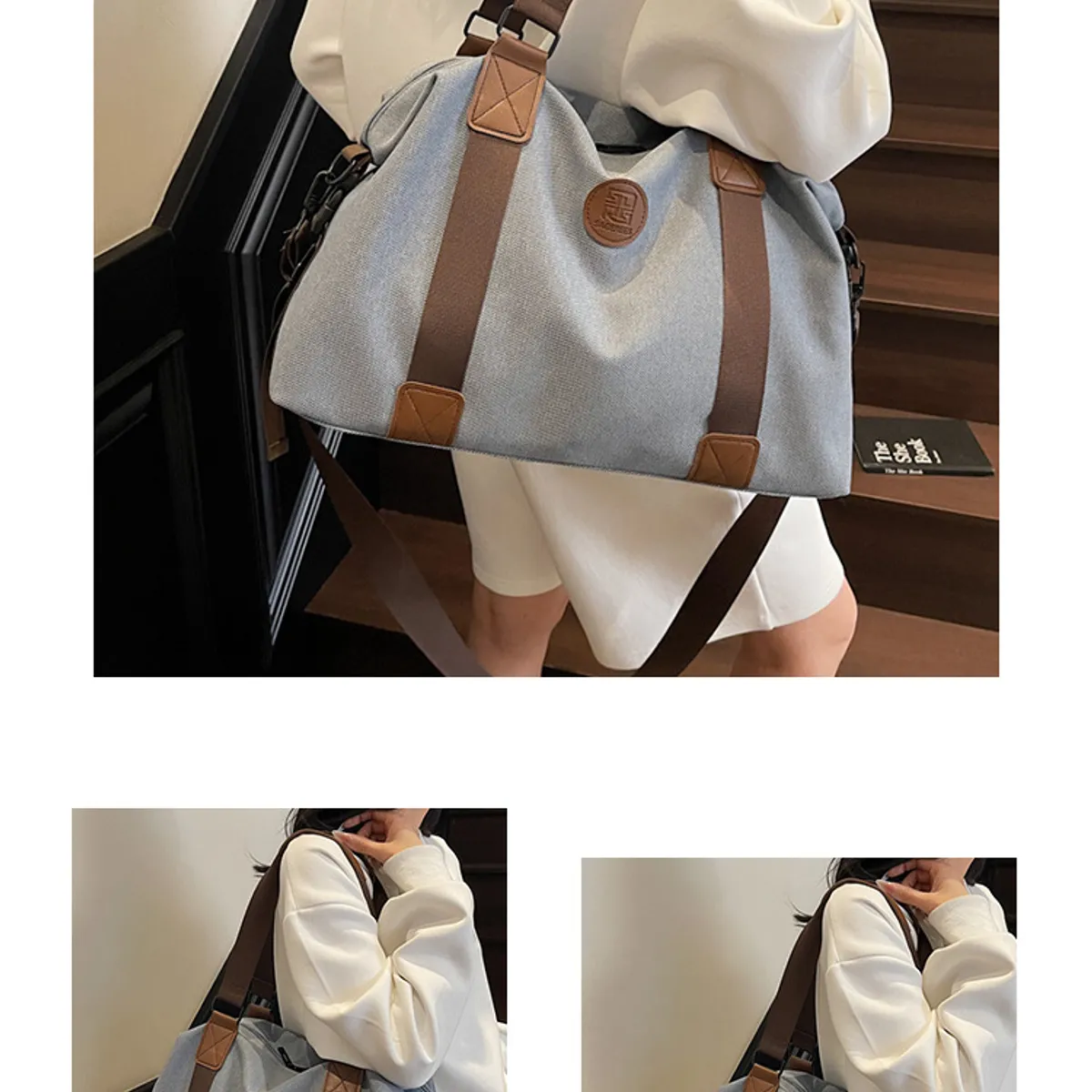 TIOZONEY - Bolsa Gran Capacidad Para Viajes Hombres Y Mujeres, Deportes - Gris