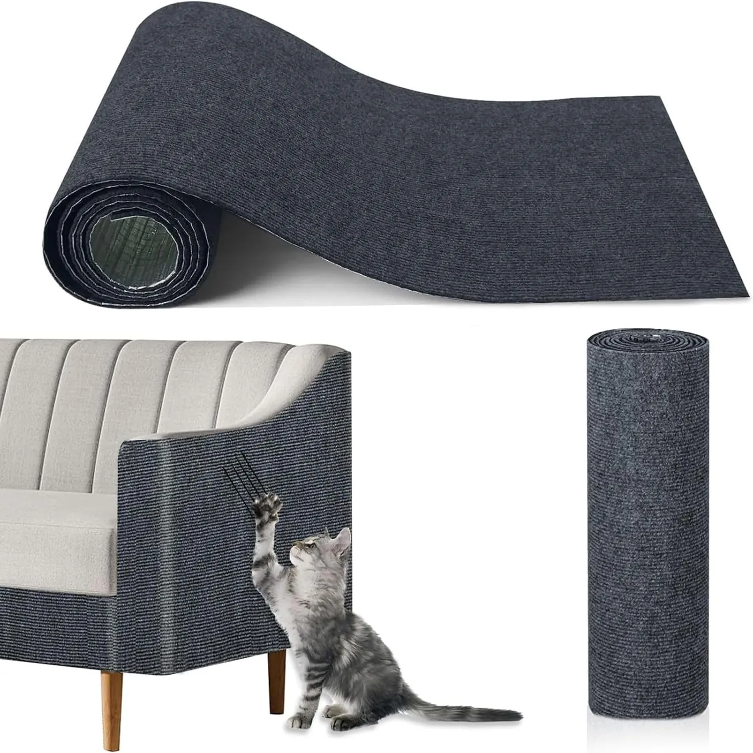 Tapete Rascador Para Gatos Sofá Protector Adhesivo 40x200cm