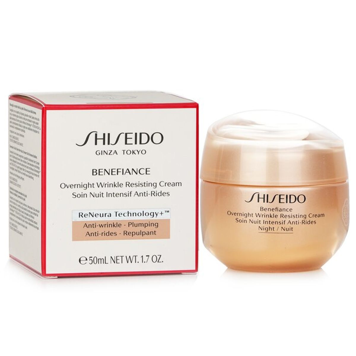 SHISEIDO - Crema de Noche Benefiance Overnight Resistente de Arrugas 50ml Shiseido