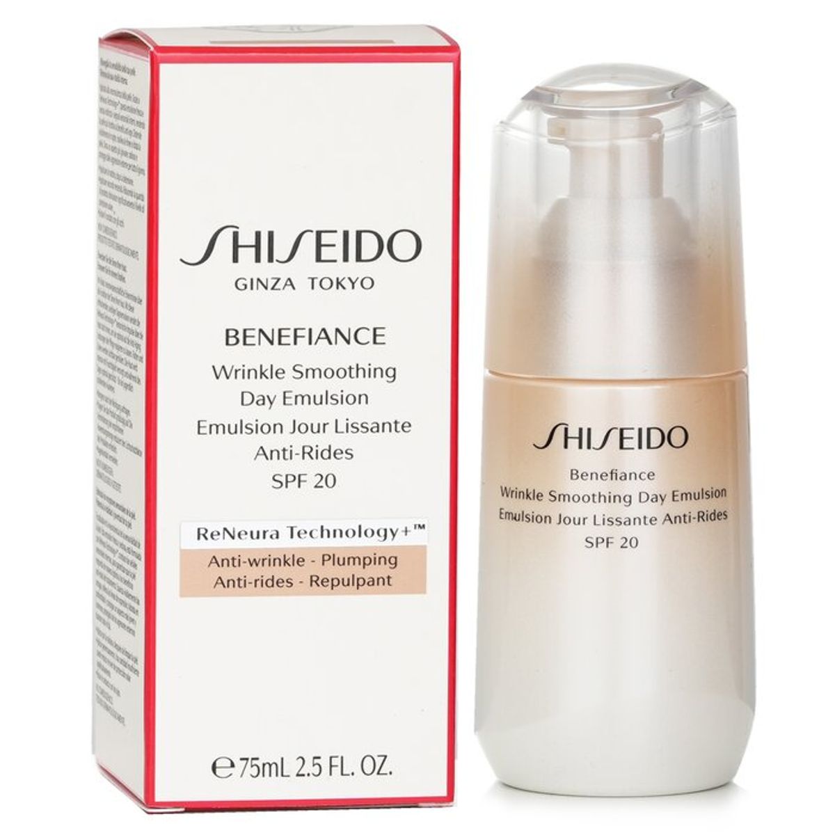 SHISEIDO - Emulsión de Día Benefiance Suavizante de Arrugas SPF20 75ml Shiseido