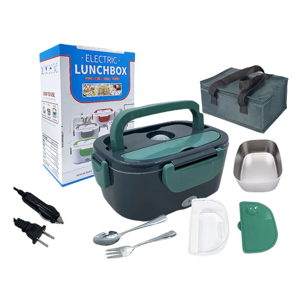 Lonchera Electrica Aluminio Térmica Calentador Portatil, marca CRUSEC - Foto Principal