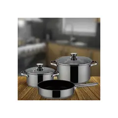 CUISINE BY IDETEX - Batería Cocina Antiadherente Angèle 5 Piezas