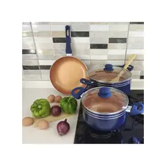 CUISINE BY IDETEX - Batería Cocina Antiadherente Therese 5 Piezas