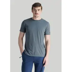 NIMTU - Polera Tres Cruces Casual Gris
