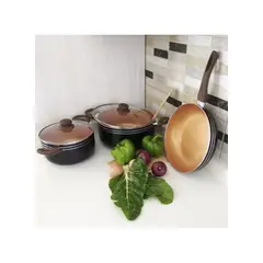 CUISINE BY IDETEX - Batería Cocina Antiadherente Mosset 5 Piezas