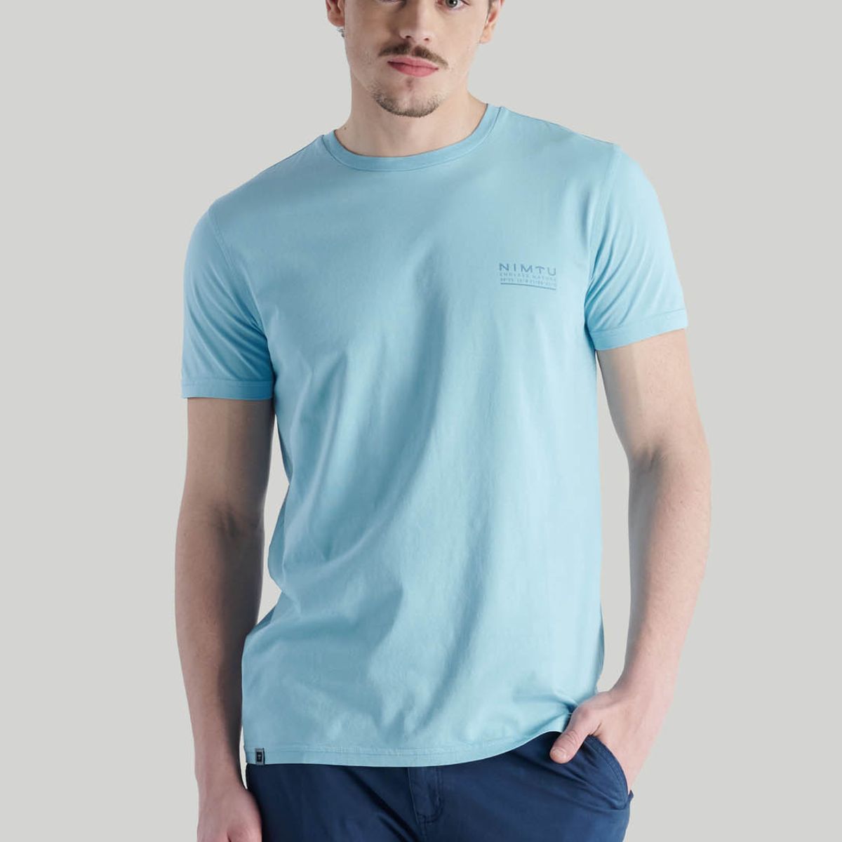 NIMTU - Polera Geo 3 Nt Azul Nimtu